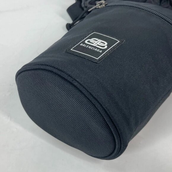 BALENCIAGA 618193 Bottle Holder Drawstring Bag logo Crossbody Pochette Unused - Picture 11 of 15
